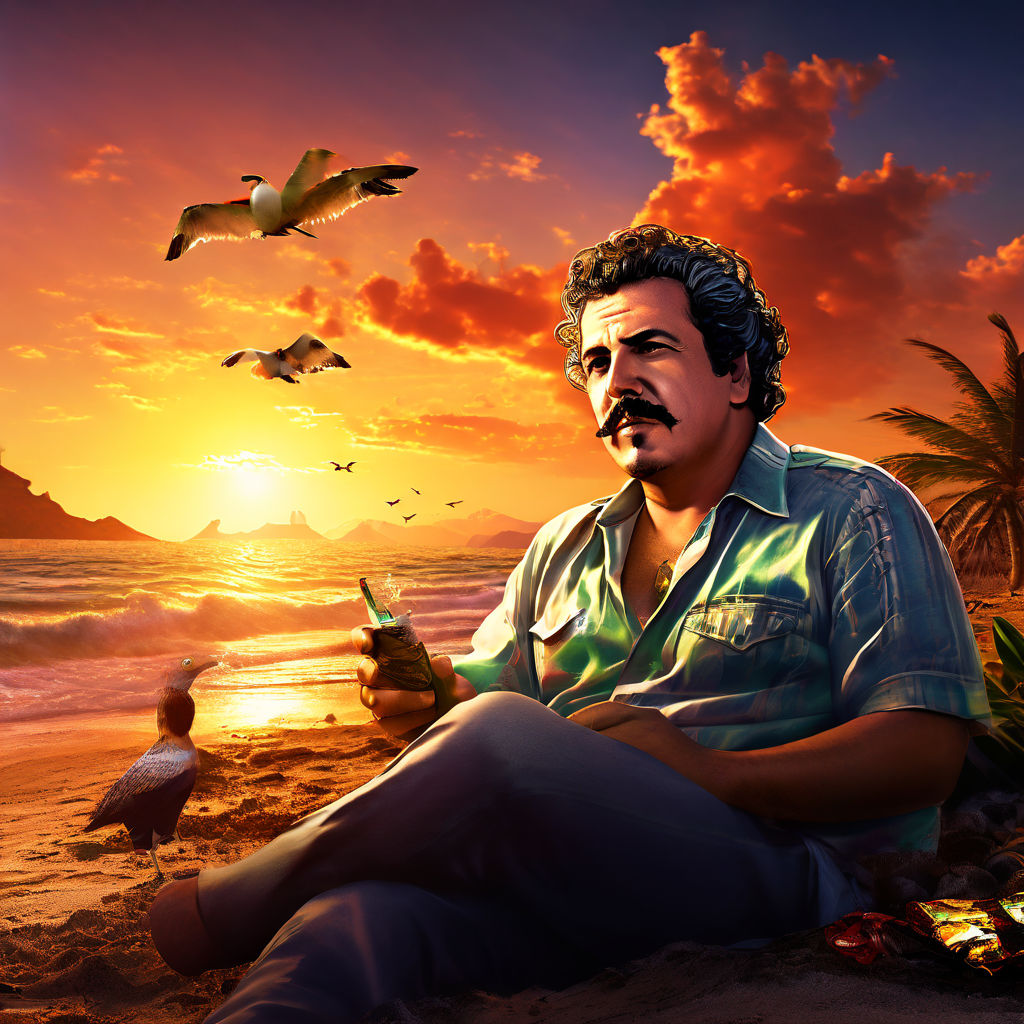 A realistic digital painting of the infamous Pablo Escobar by gabriel ...