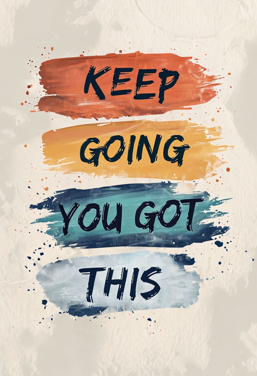 Bold Inspirational Paintbrush Strokes Design for Motivational Poster