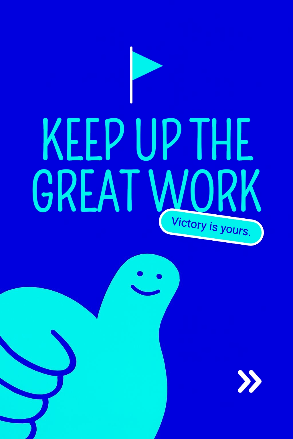 Uplifting Keep Up The Great Work Motivational Poster Flyer