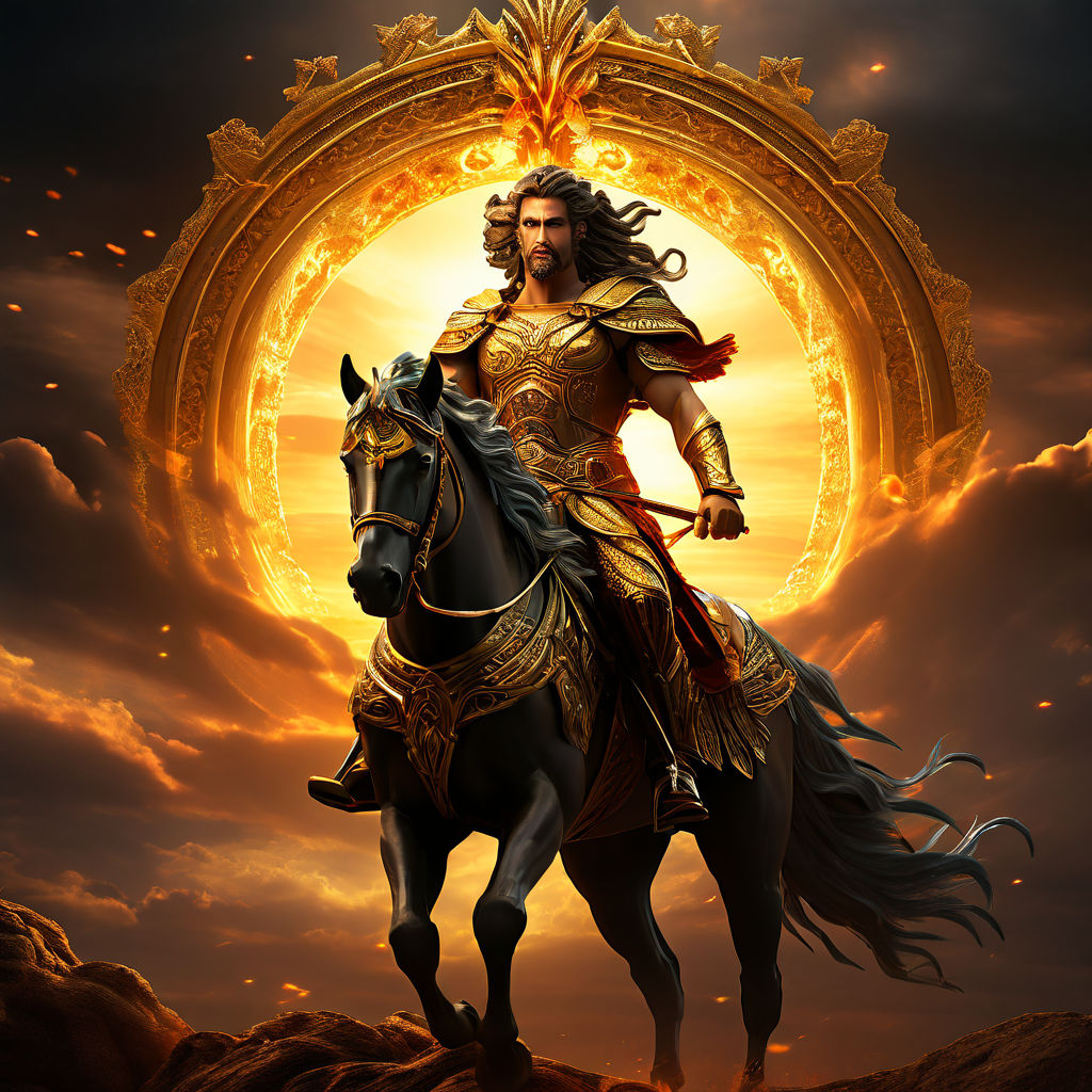 Create an image of the Greek God Helios for my Rise of Kingd... by ...