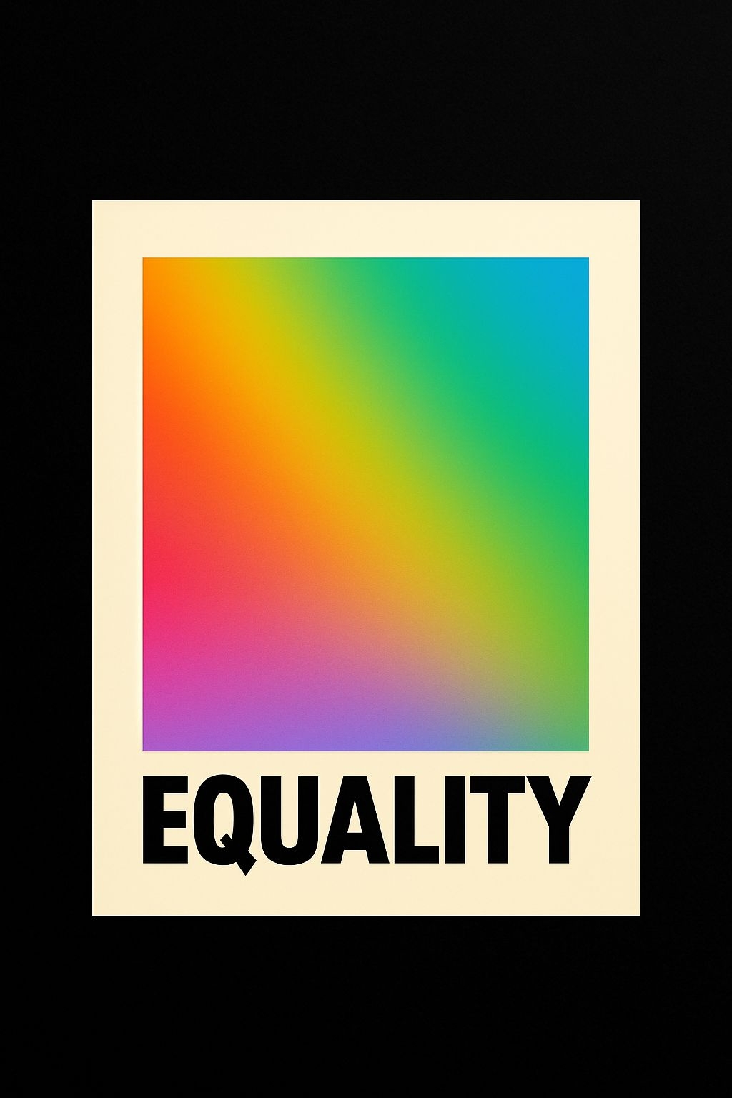 Vibrant Gradient Equality Minimalist Design T-Shirt