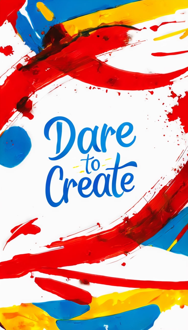 Vivid Abstract Dare to Create Art for Creative Minds Poster