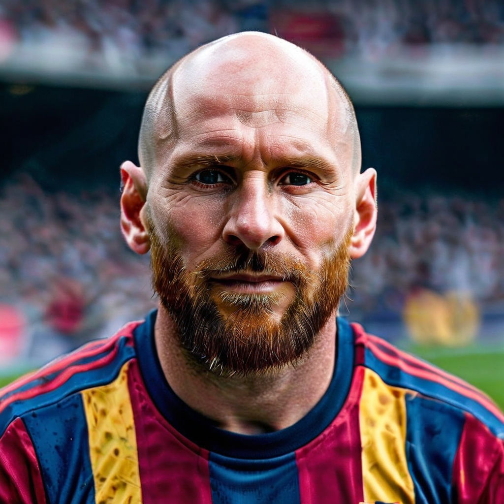 Bald lionel messi by Jinyong Kim - Playground