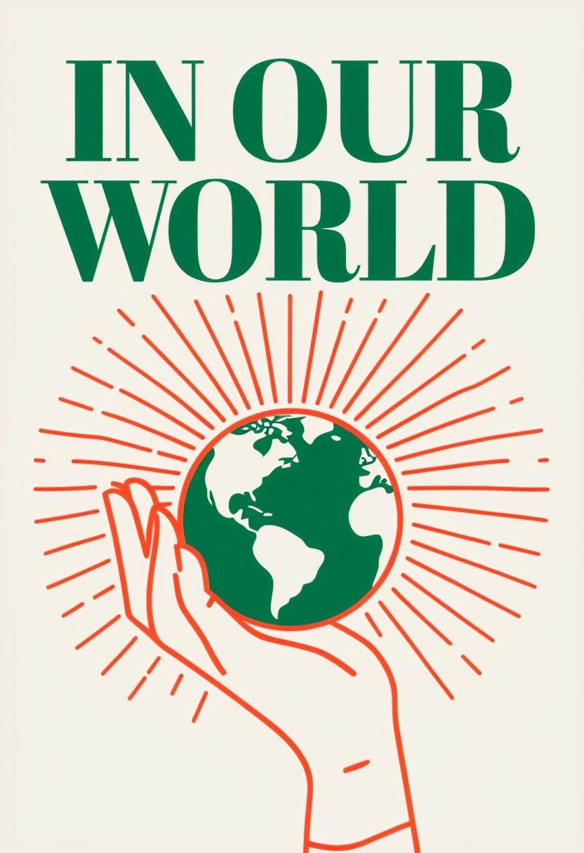 In Our World Minimalist Earth Care Illustration Poster