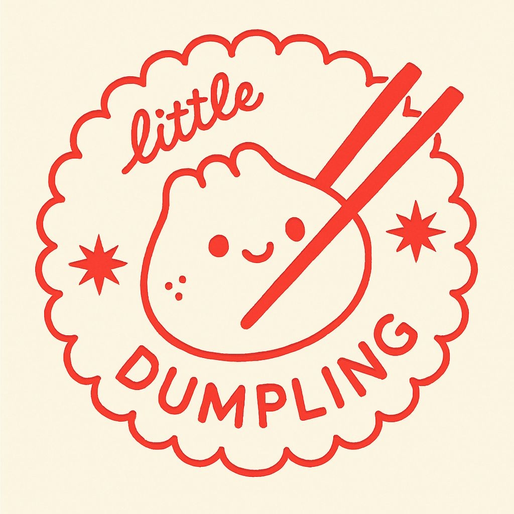 Cute Cartoon Dumpling Character with Red Chopsticks Sticker