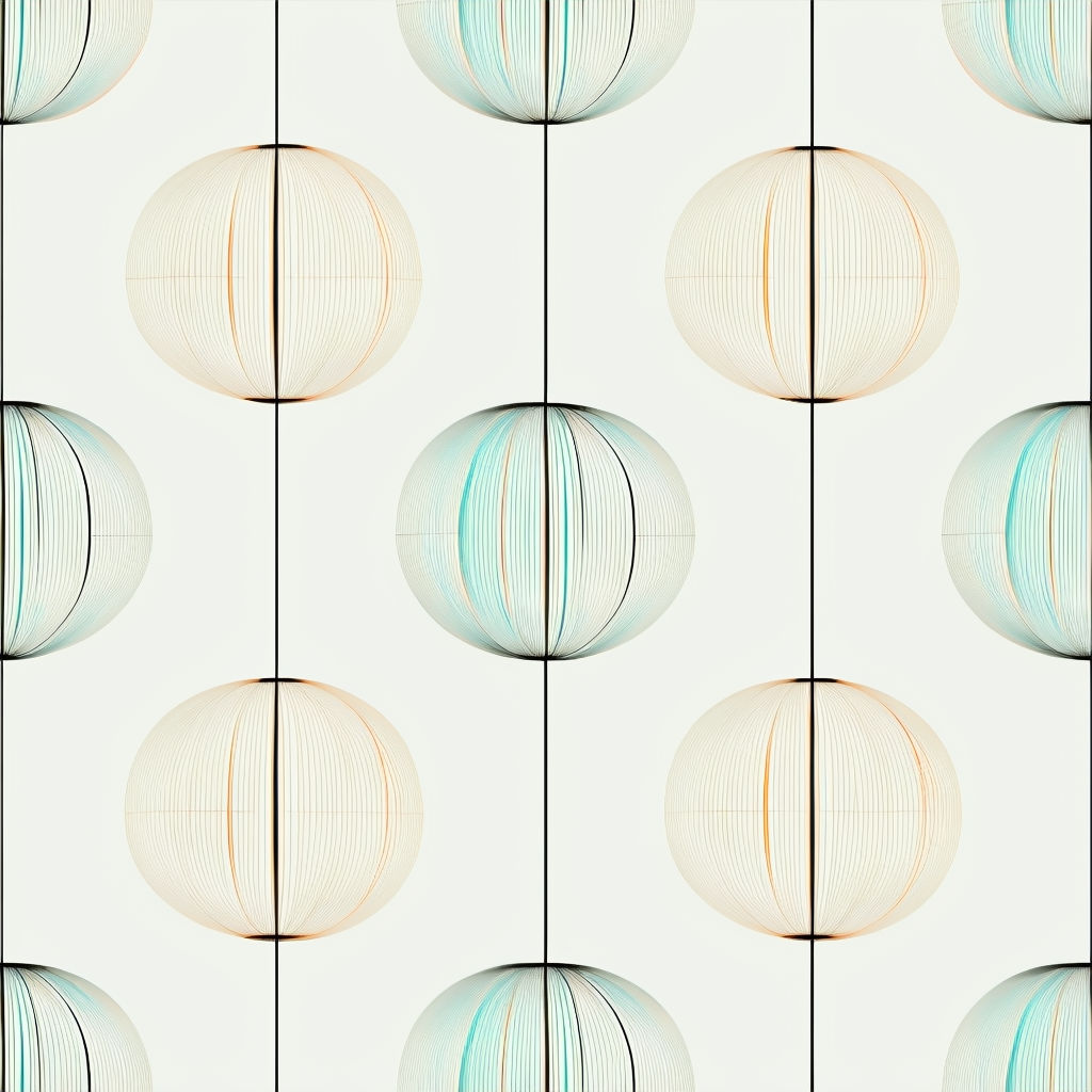 Retro Geometric Sphere Seamless Pattern