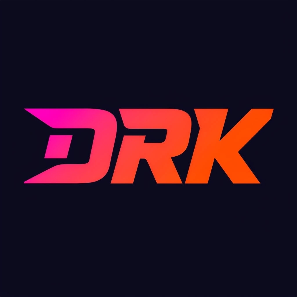 Modern Geometric DRK Logo with Vibrant Gradient Colors Logo
