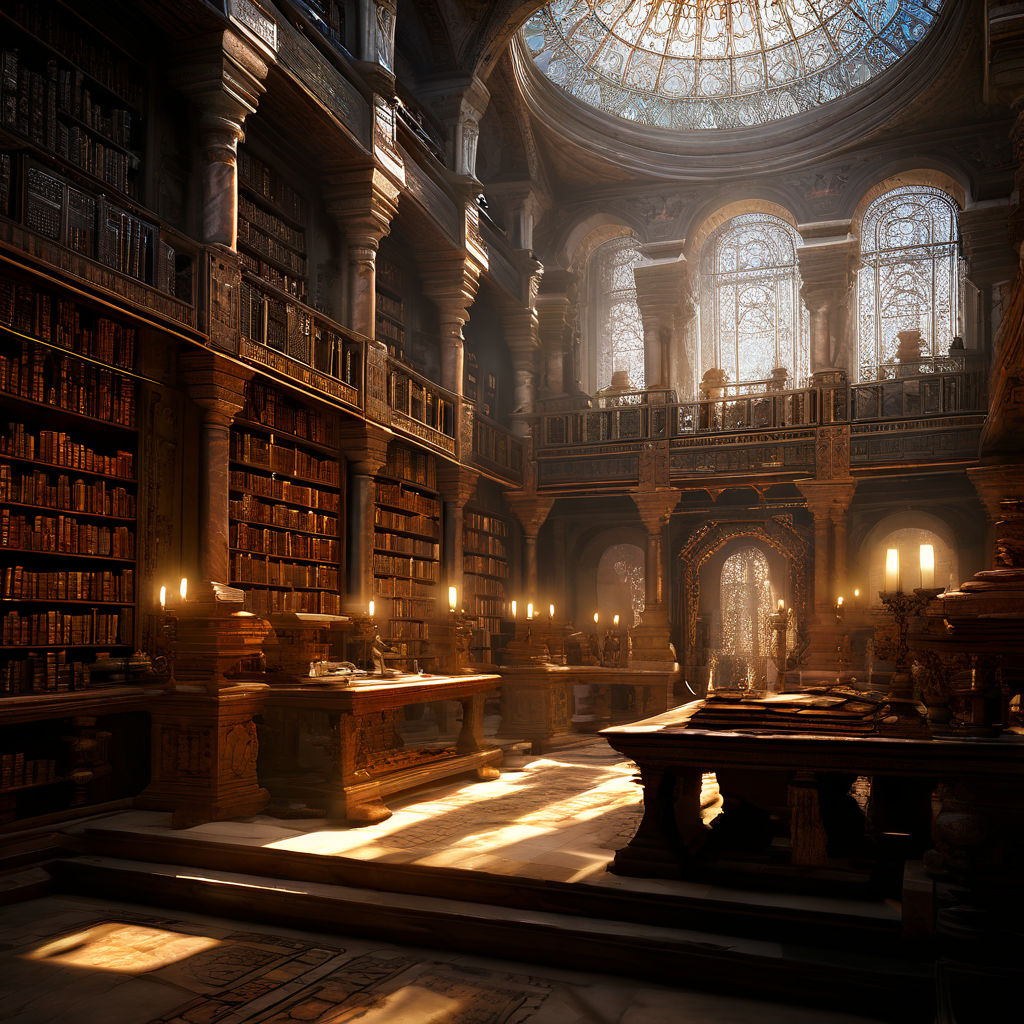 The ancient libraries of Alexandria by Renato Popovic - Playground