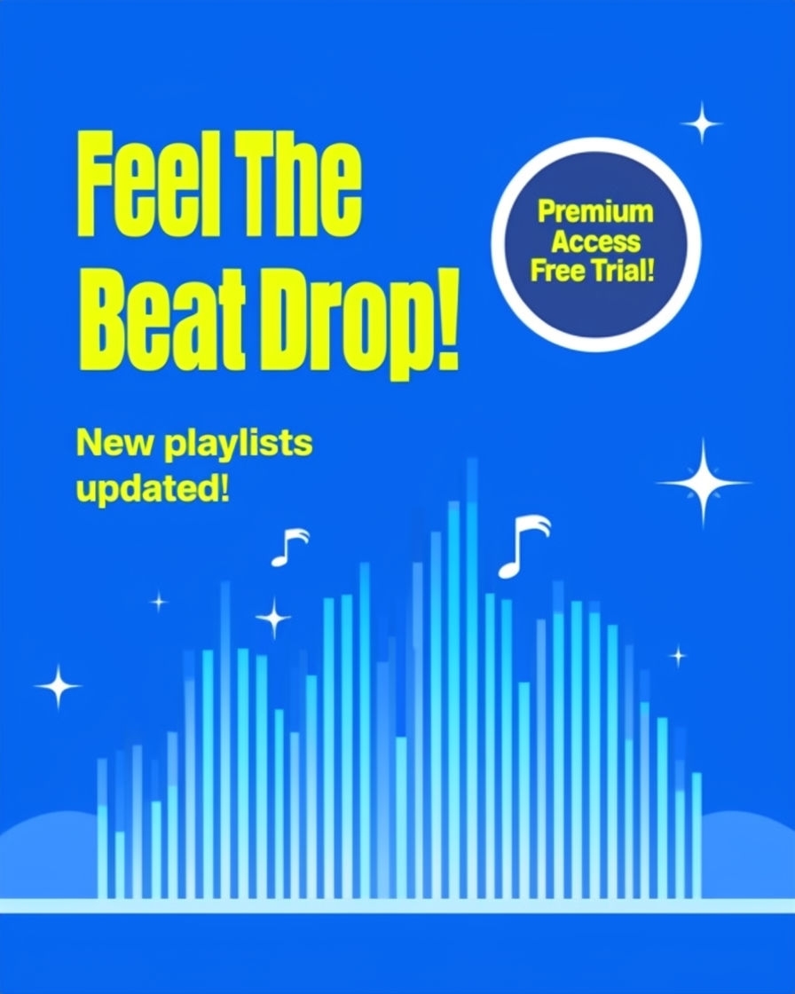 Feel The Beat Drop Music Promotion Ad Design