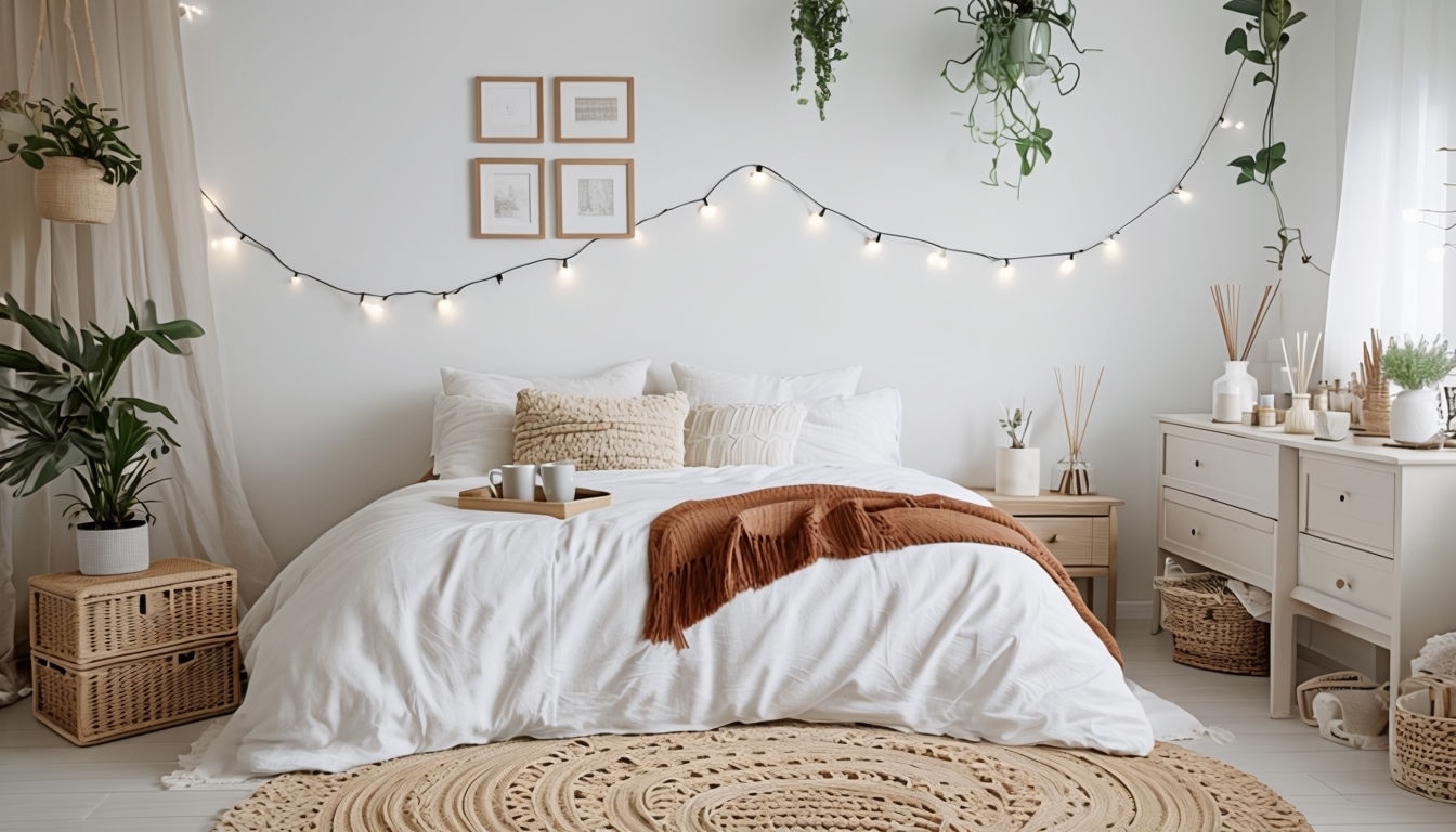 Cozy Boho-Chic Teenage Girls Bedroom Photography Poster