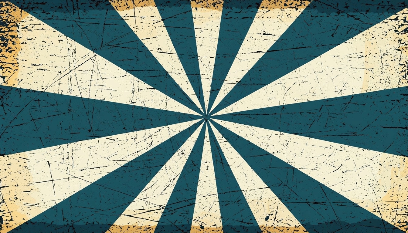 Vintage Grunge Radial Design with Nautical Aesthetic Background