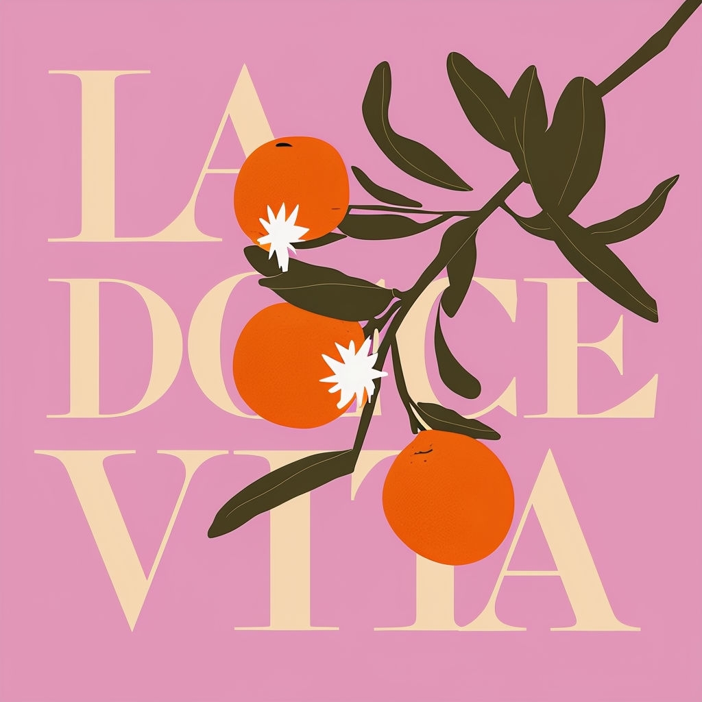 La Dolce Vita Modern Minimalist Branch Illustration T-shirt