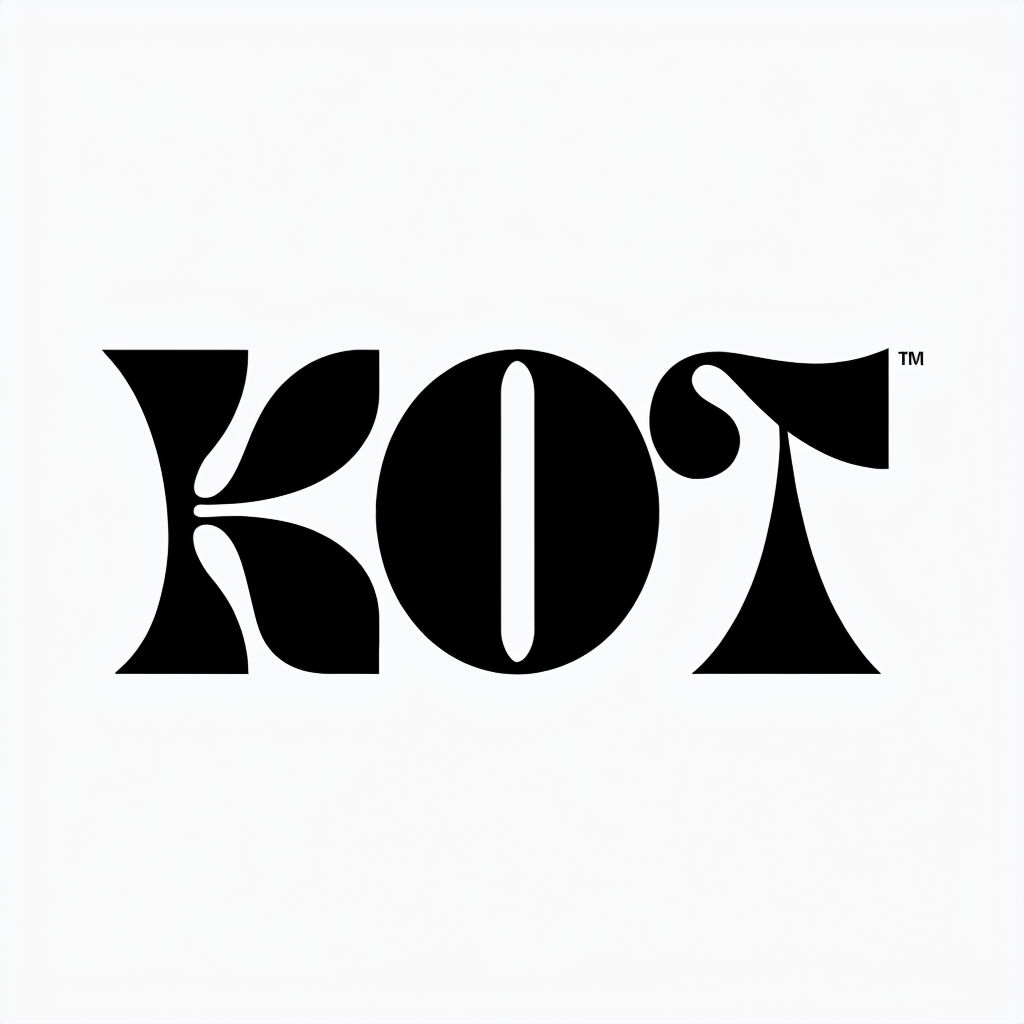 Minimalist Bold KOT Typography Design Logo