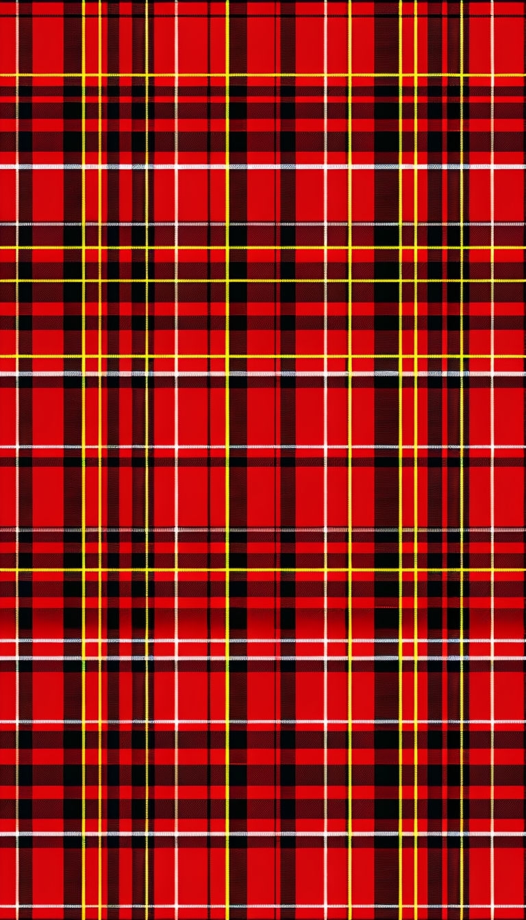 Vibrant Red and Black Tartan Pattern Phone Case Cover