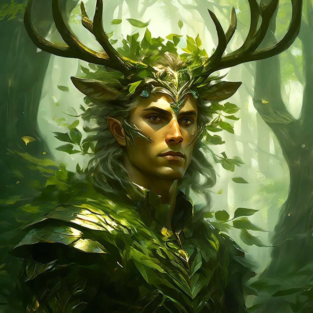 Male elf with stag horns by Wellerson Ferreira - Playground