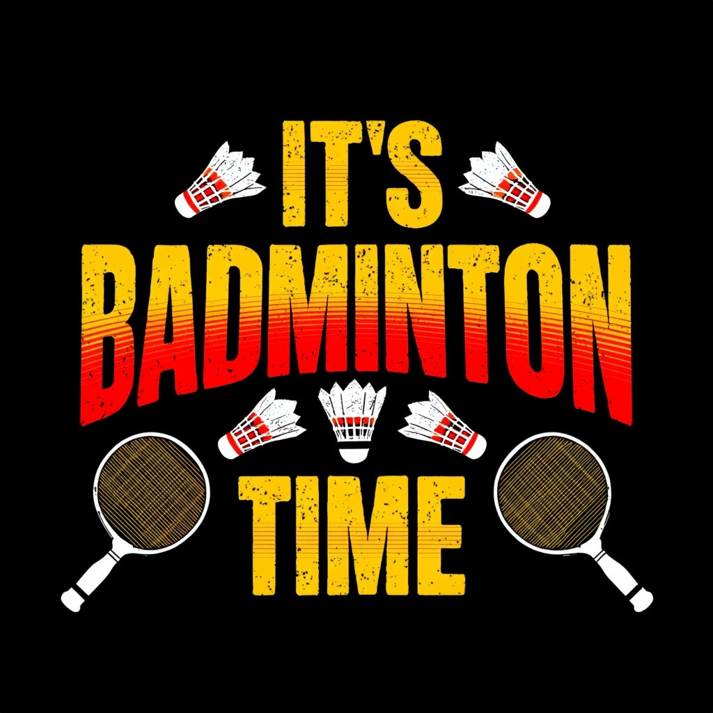It's Badminton Time Motivational Sport T-Shirt