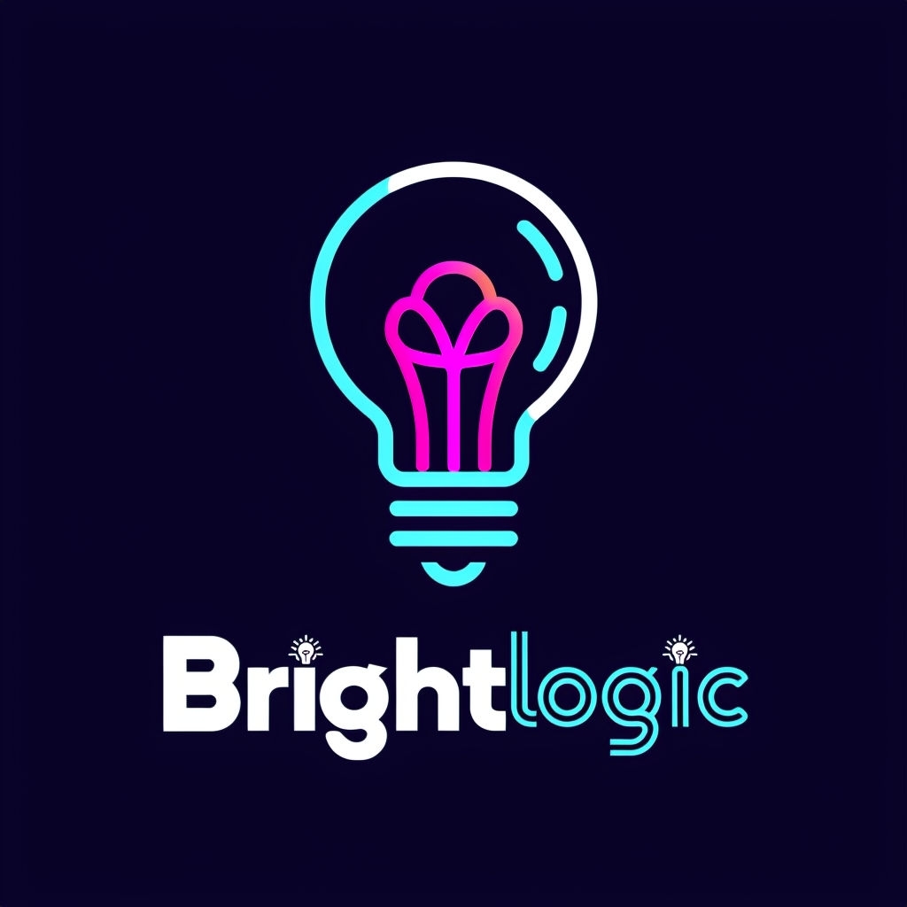 Glowing Neon Light Bulb Brightlogic Digital Art Poster