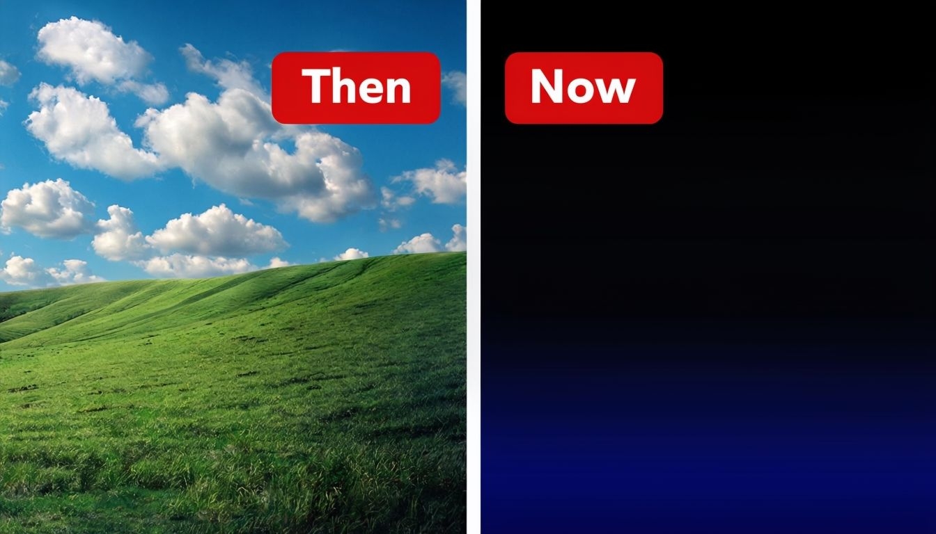 Then and Now Contrast Illustration for Social Media Post