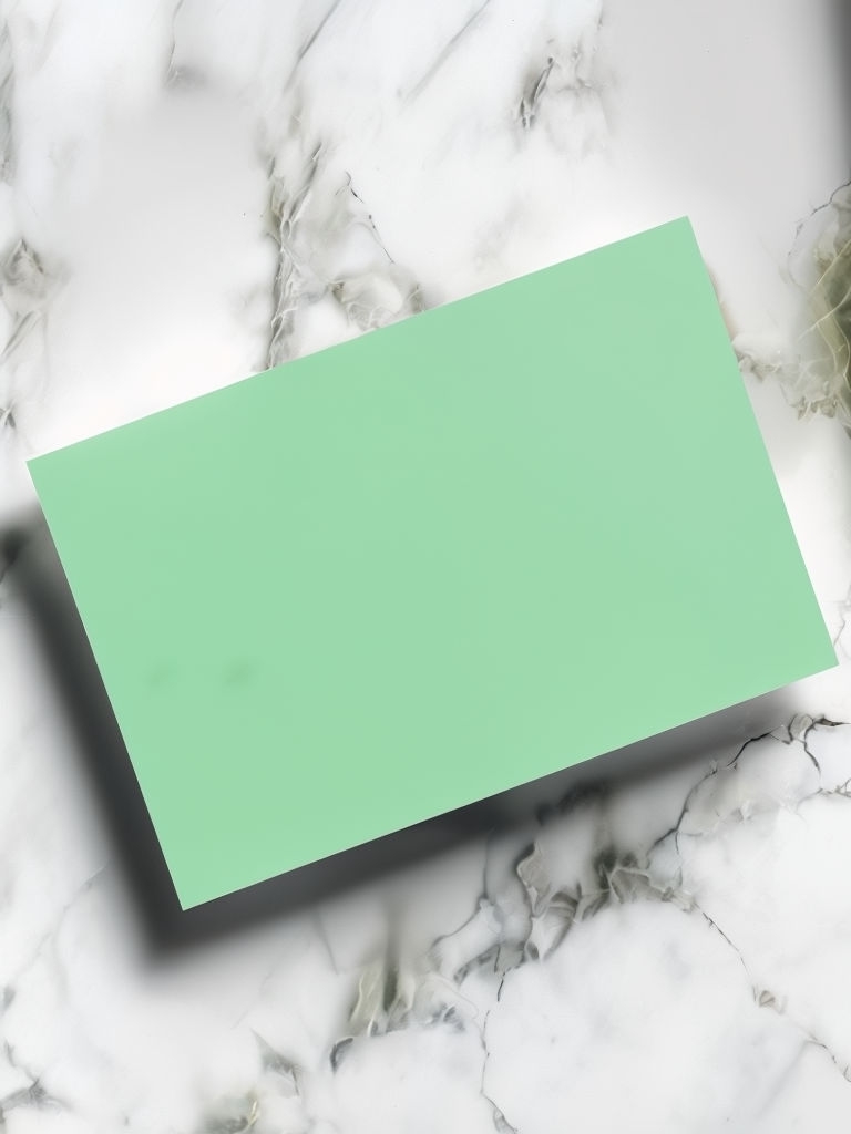 Elegant Minimalist Business Card Mockup on Marble Surface Mockup