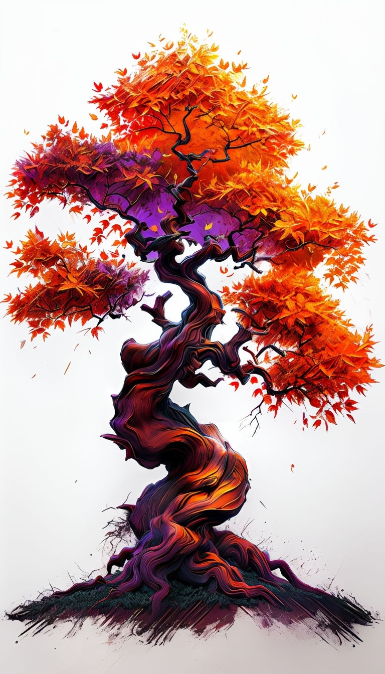 Majestic Japanese Maple Tree Digital Art Phone Case Cover