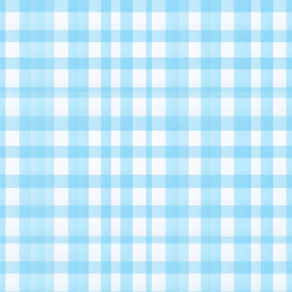 Serene Sky Blue and White Gingham Pattern Design Seamless Pattern