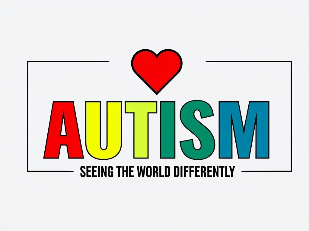 Colorful Autism Awareness Design with Heart T-Shirt