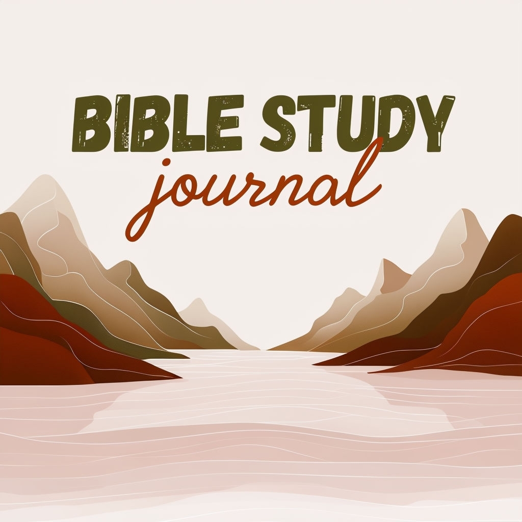 Calm Bible Study Journal Illustration with Abstract Landscape Social Media Post