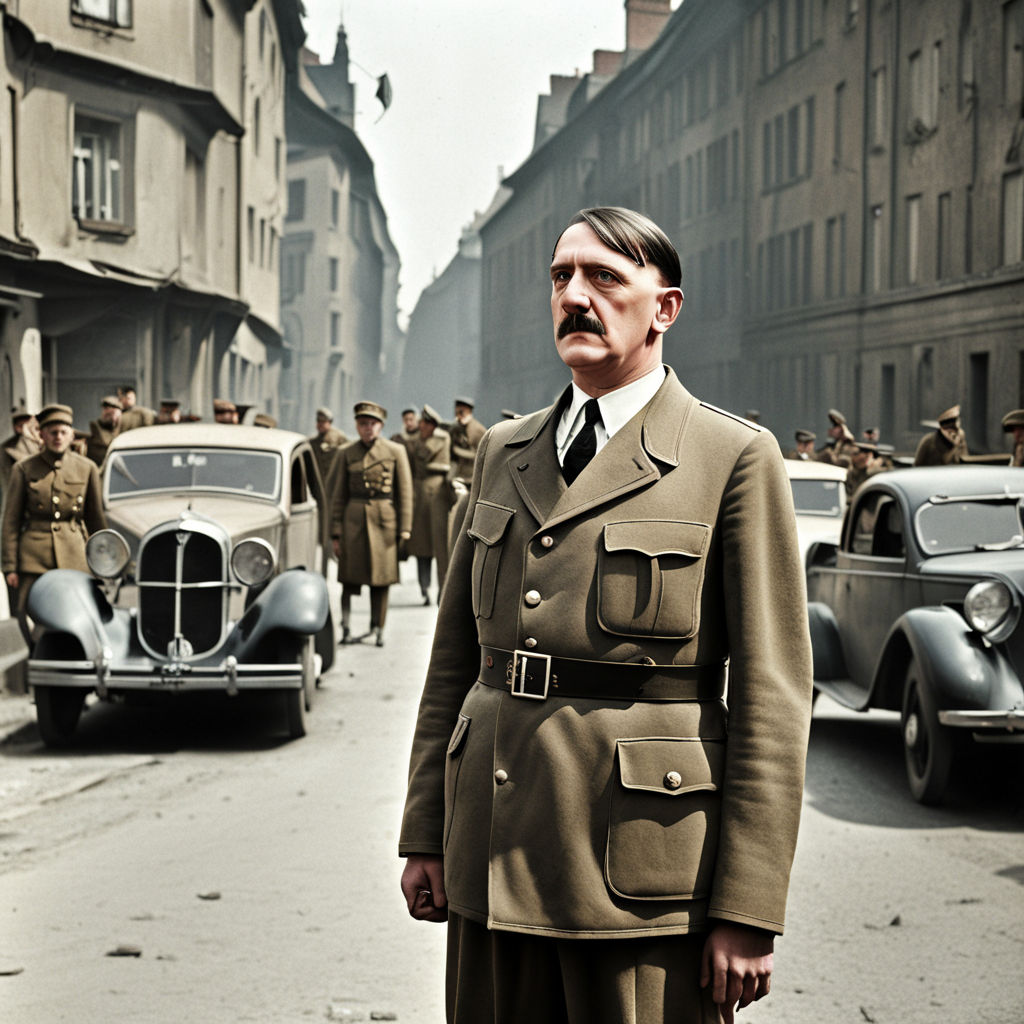 Hitler in street in color by Mohamed Alalamy - محمد العليمي - Playground