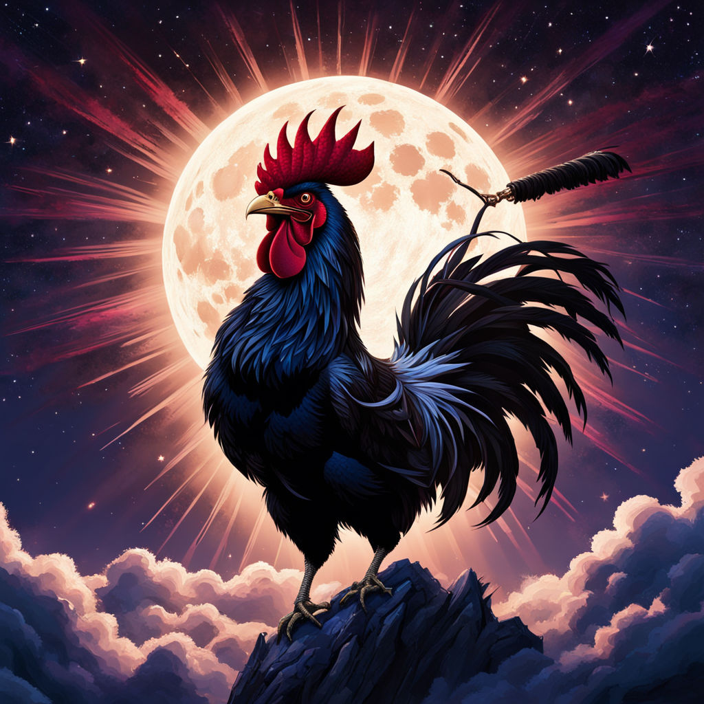 rooster flying in the sky - Playground