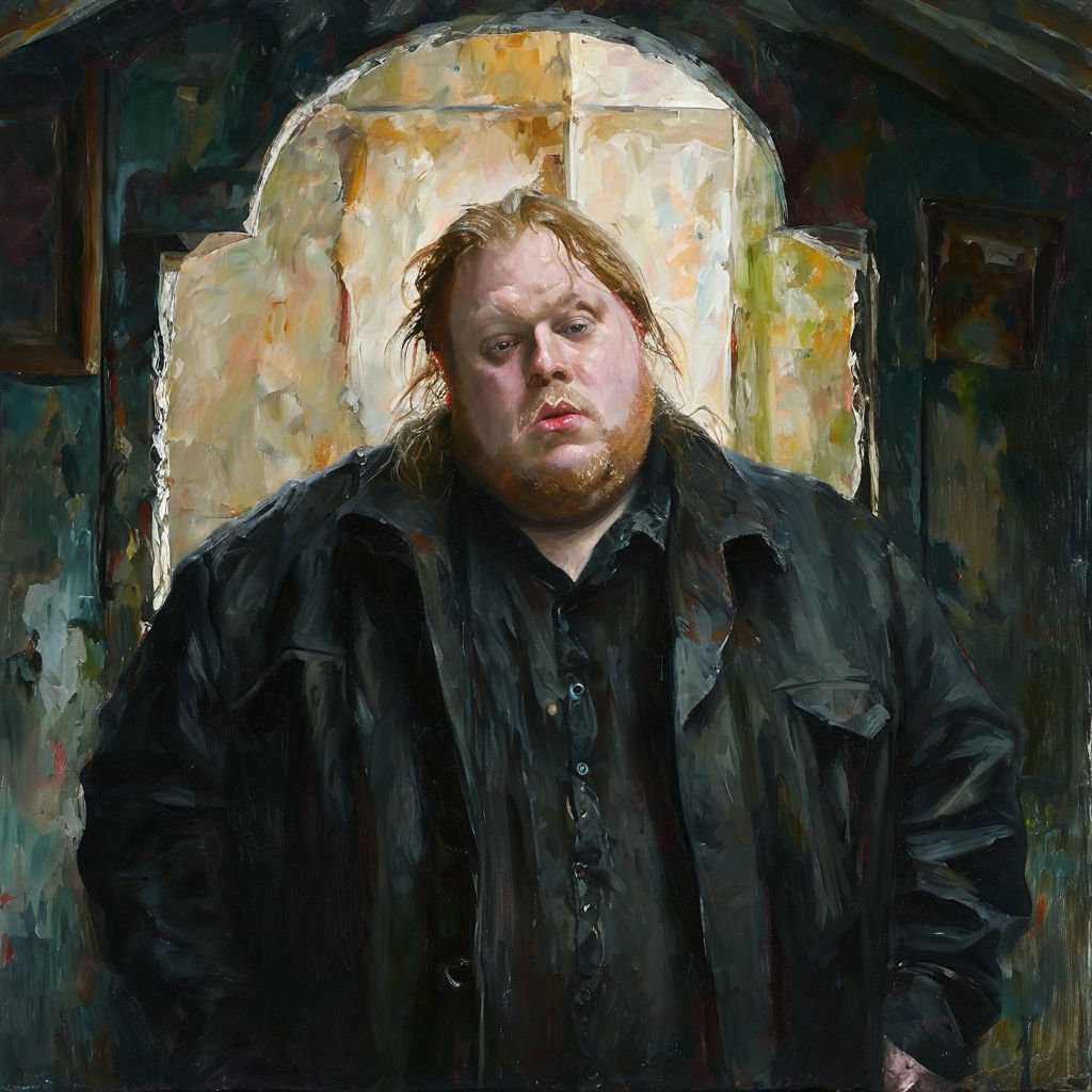 portrait of a fat men