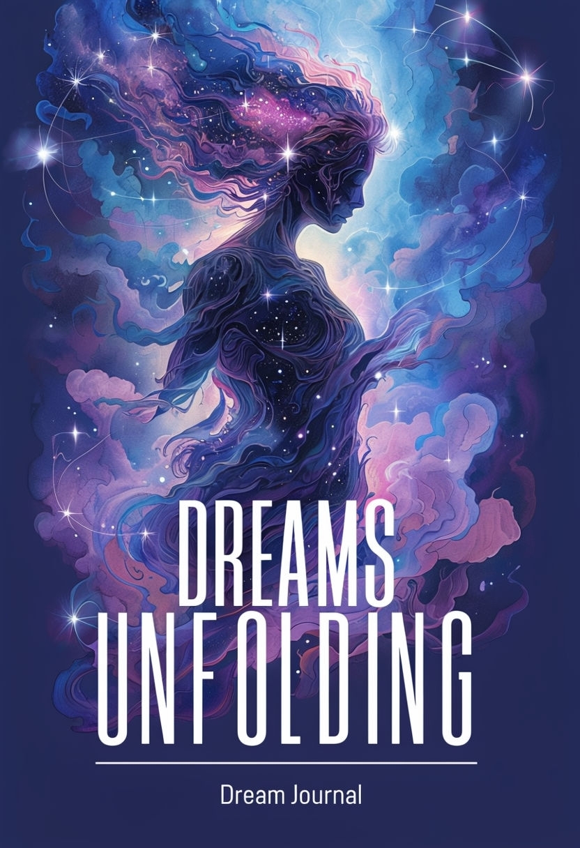 Mystical Cosmic Dreams Unfolding Cover Art for Dream Journal EBook Cover