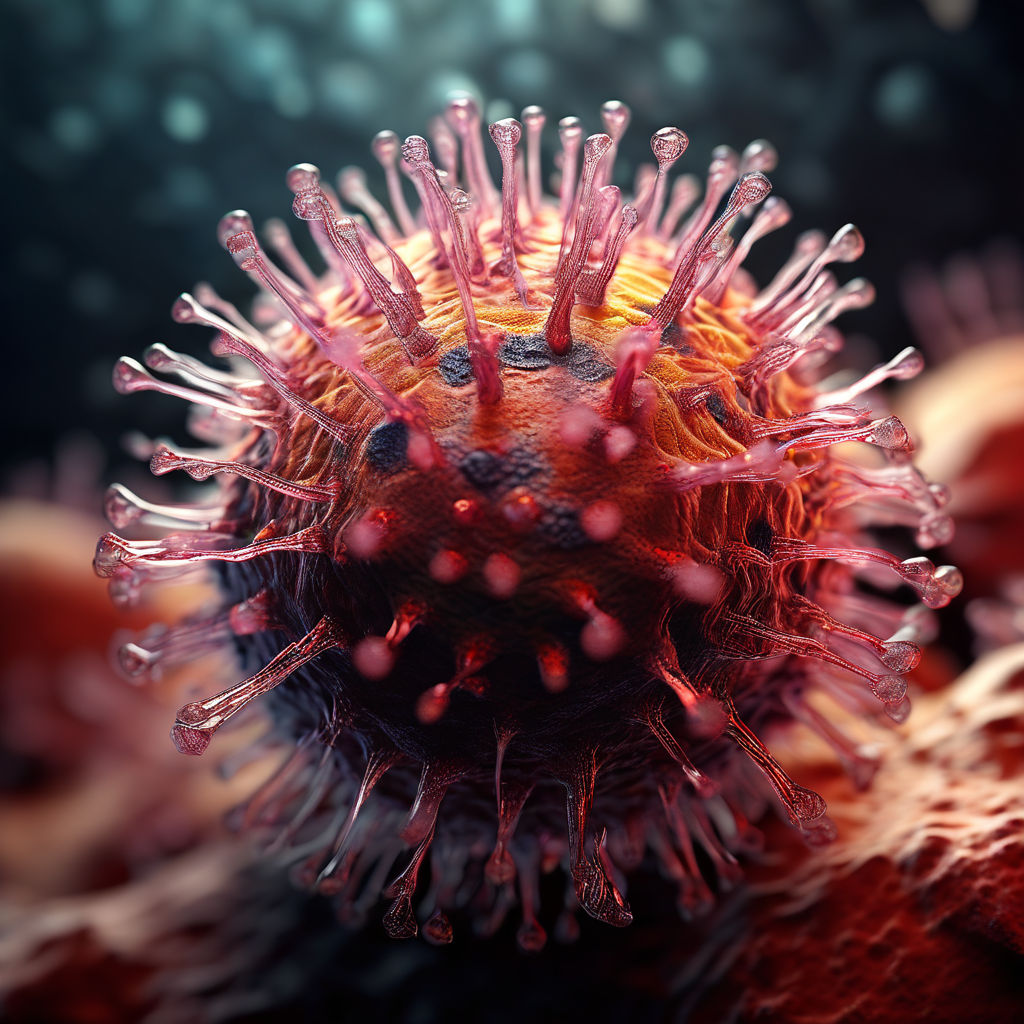 A macro photograph captures detailed textures of a virus by Vahid ...