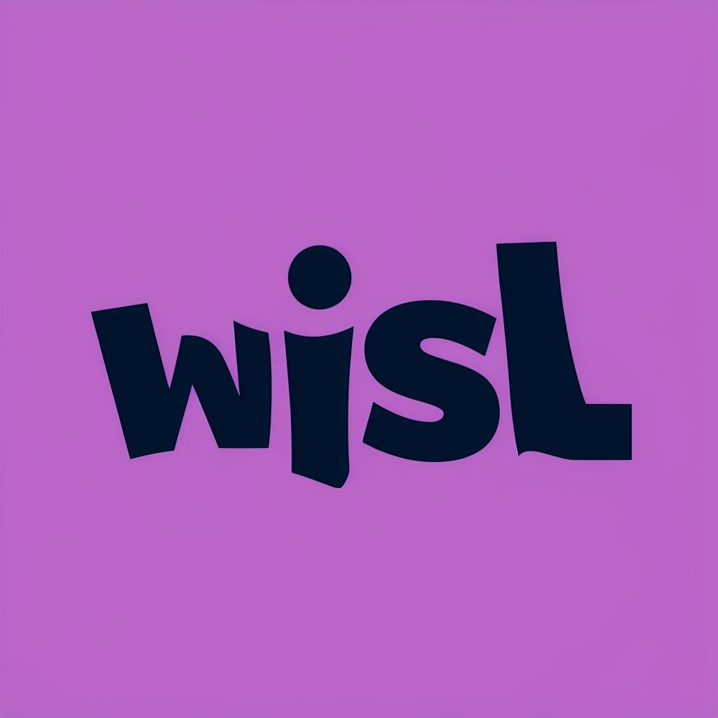 Playful Bold Modern wisL Logo Design on Lavender Background