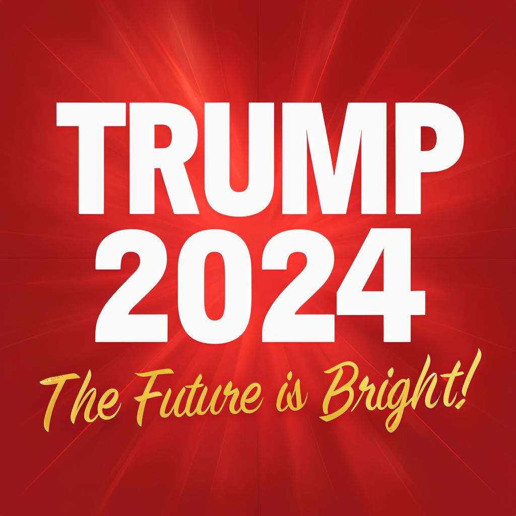 Bold Trump 2024 Campaign Promotion with Catchy Tagline Social Media Post