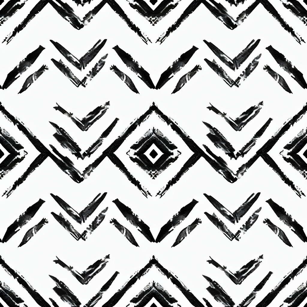 Modern Chevron Pattern in Black and White Seamless Pattern