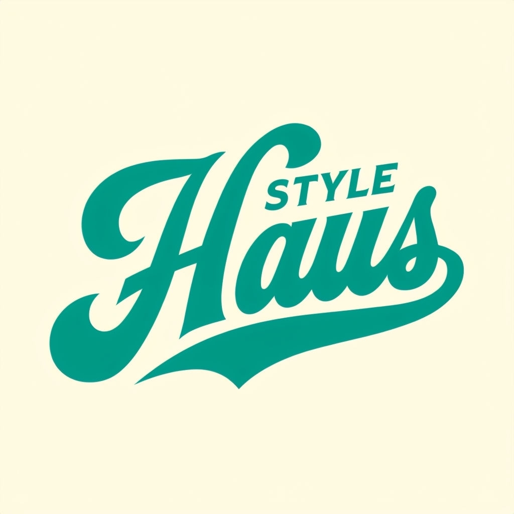 Elegant Teal Style Haus Logo Design on Cream Background