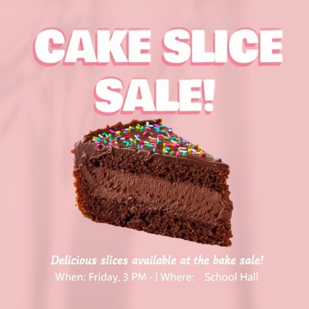 Scrumptious Cake Slice Sale Digital Art Poster