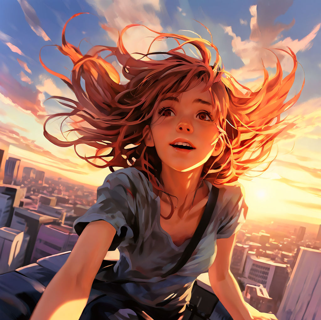 Girl riding atop a car roof by Happy Seconds Production - Playground