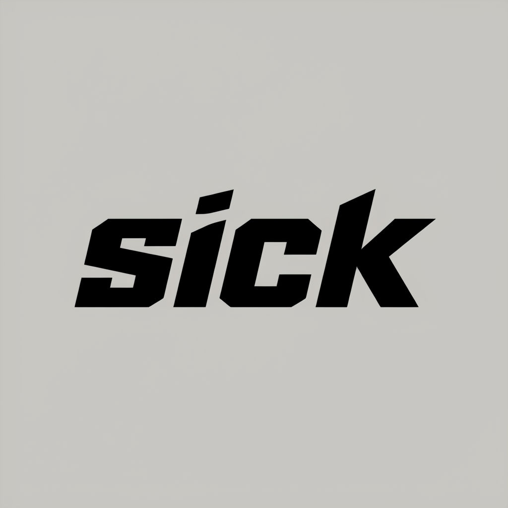 Bold Minimalist Sick Typography T-Shirt