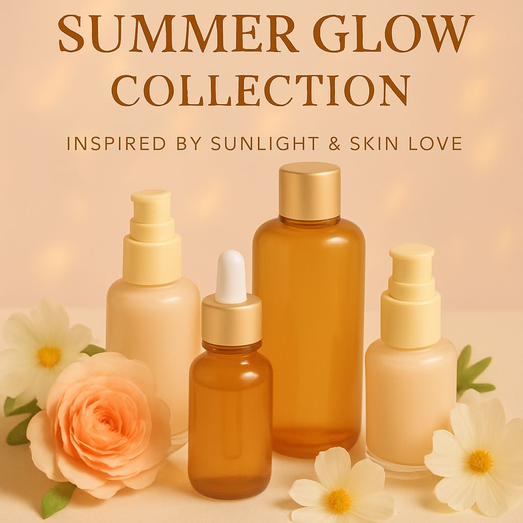 Elegant Summer Glow Collection Skincare Promotional Advertisement