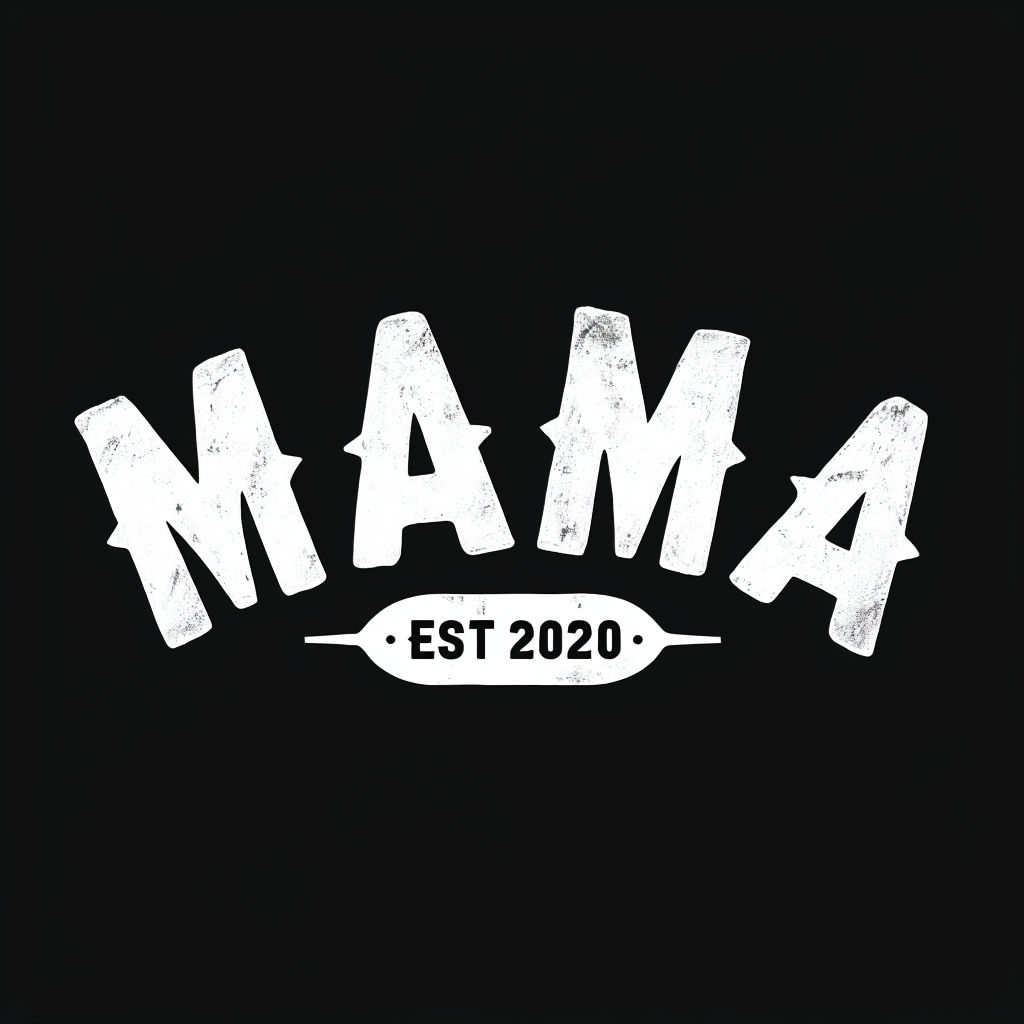 Distressed Vintage MAMA EST 2020 Typography T-shirt