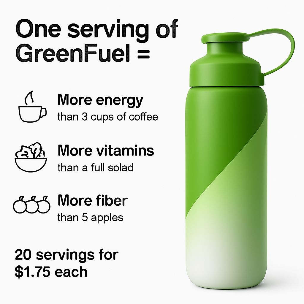 Sleek Modern Green Protein Shake Bottle Promotion Poster