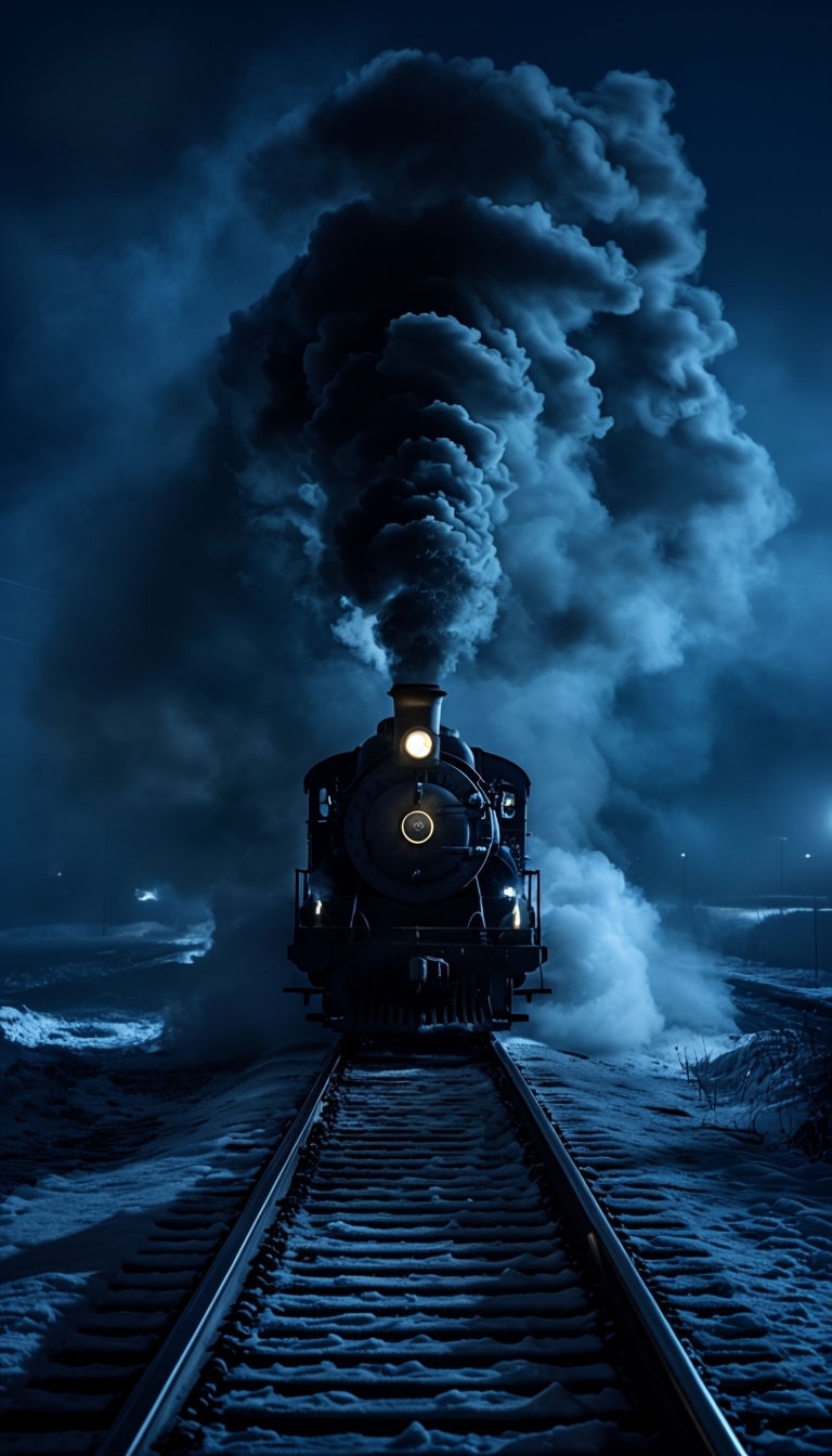 Dramatic Steam Locomotive Night Photograph Phone Case Cover