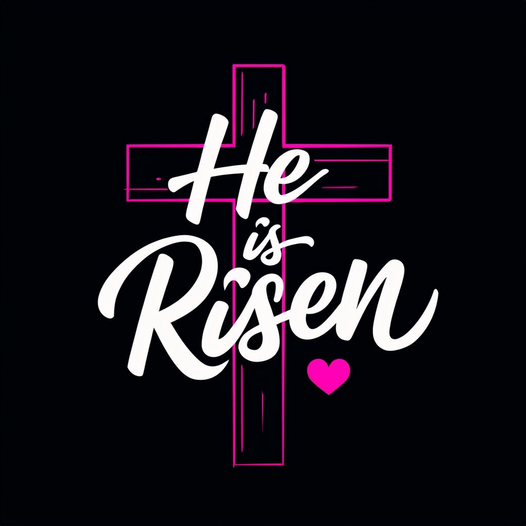 He is Risen Minimalist Calligraphy Art T-Shirt