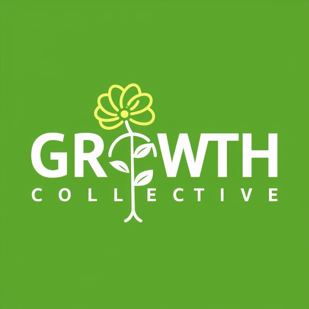 Minimalist Growth Collective Logo with Organic Elements Design