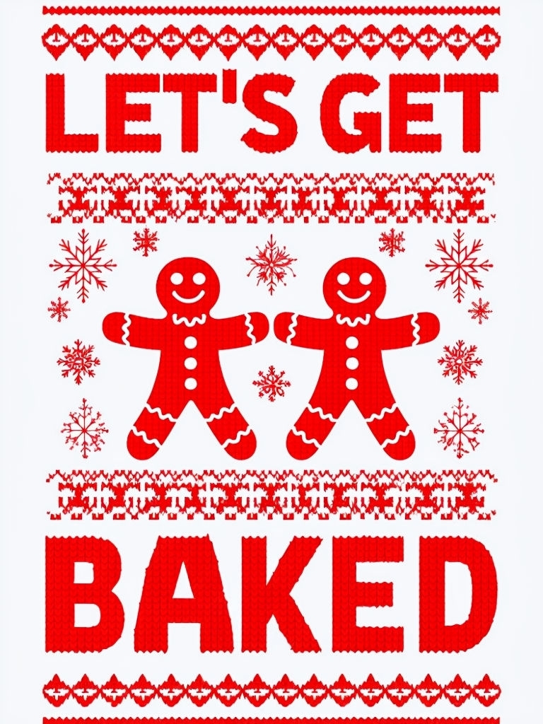 Let's Get Baked Gingerbread Holiday T-Shirt