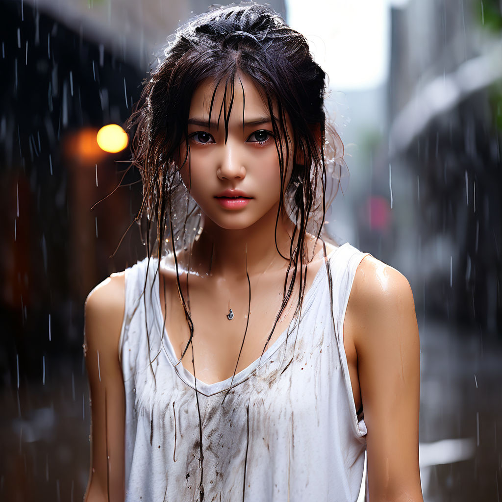 beautiful wet Korean girl group