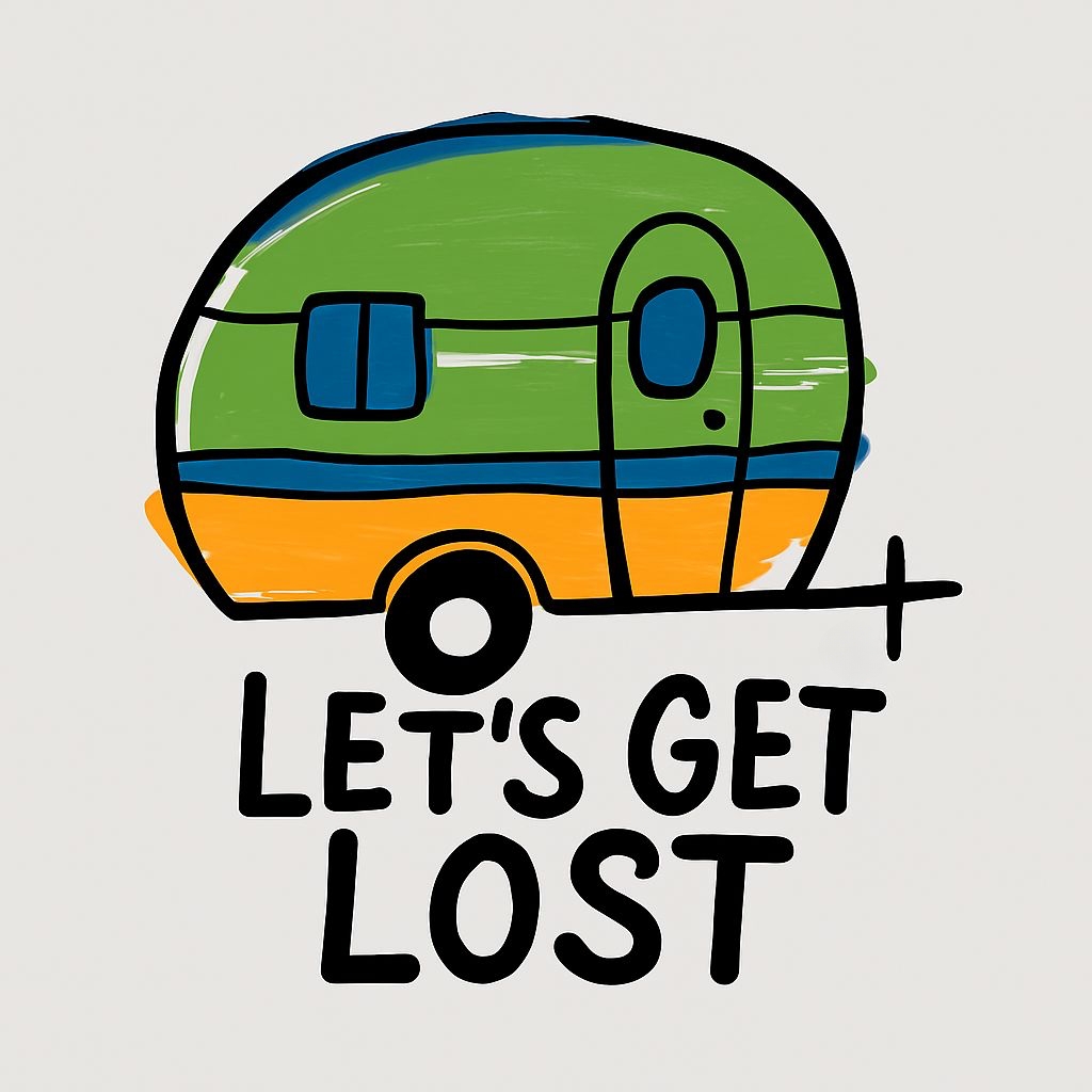 Cheerful Vintage Camper Trailer Illustration Mug