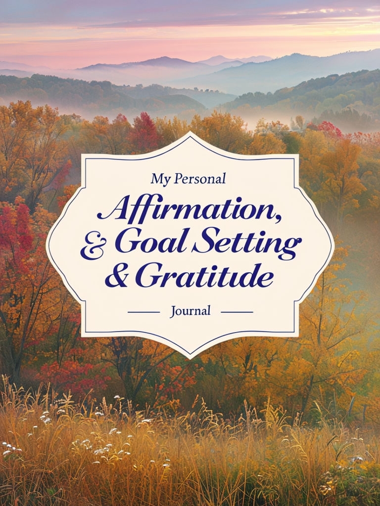 Elegant Autumn Themed Affirmation and Goal Setting Journal Cover EBook Cover