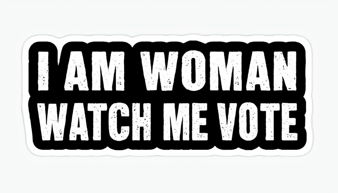 'I Am Woman Watch Me Vote' Bold Statement Sticker